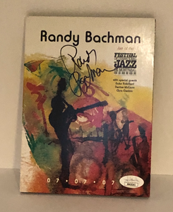 Randy Bachman Autographed CD cover