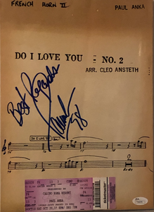Paul Anka Autographed 11x14 Music Script