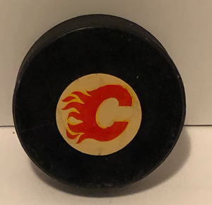 Calgary Flames Game Used Puck