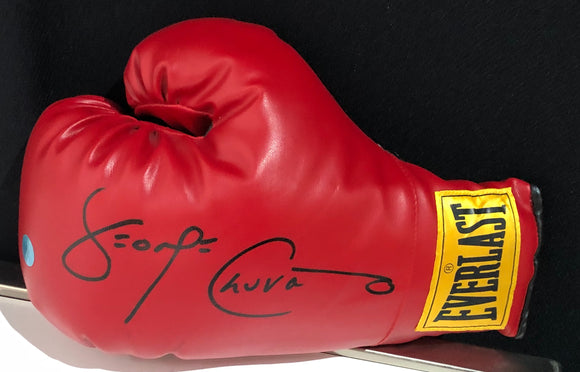 George Chuvalo Autographed Boxing Glove